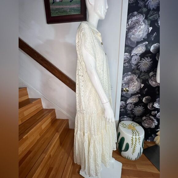 Free People Marieanne Eyelet Maxi Dress/ size S - Picture 11 of 13